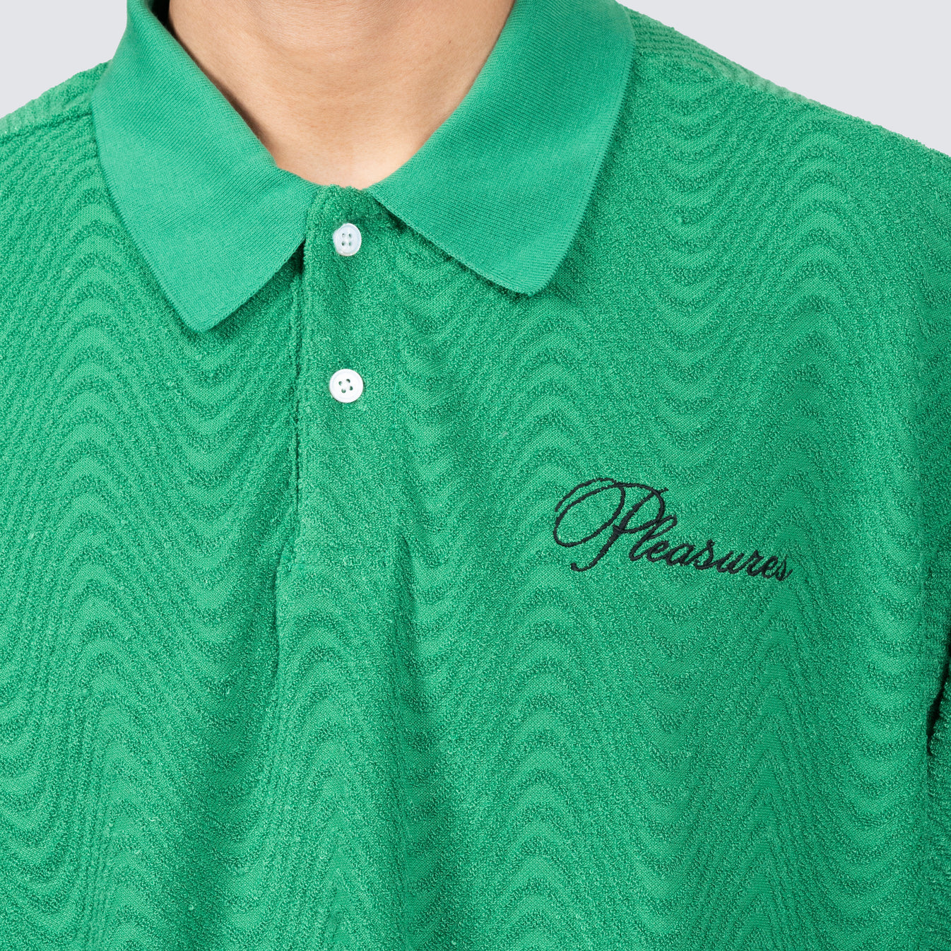Zen Terry Boxy Polo Green