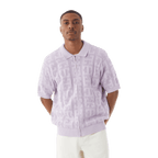 Monogram Jacquard Zip Sweater Lavender