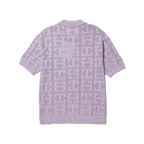 Monogram Jacquard Zip Sweater Lavender