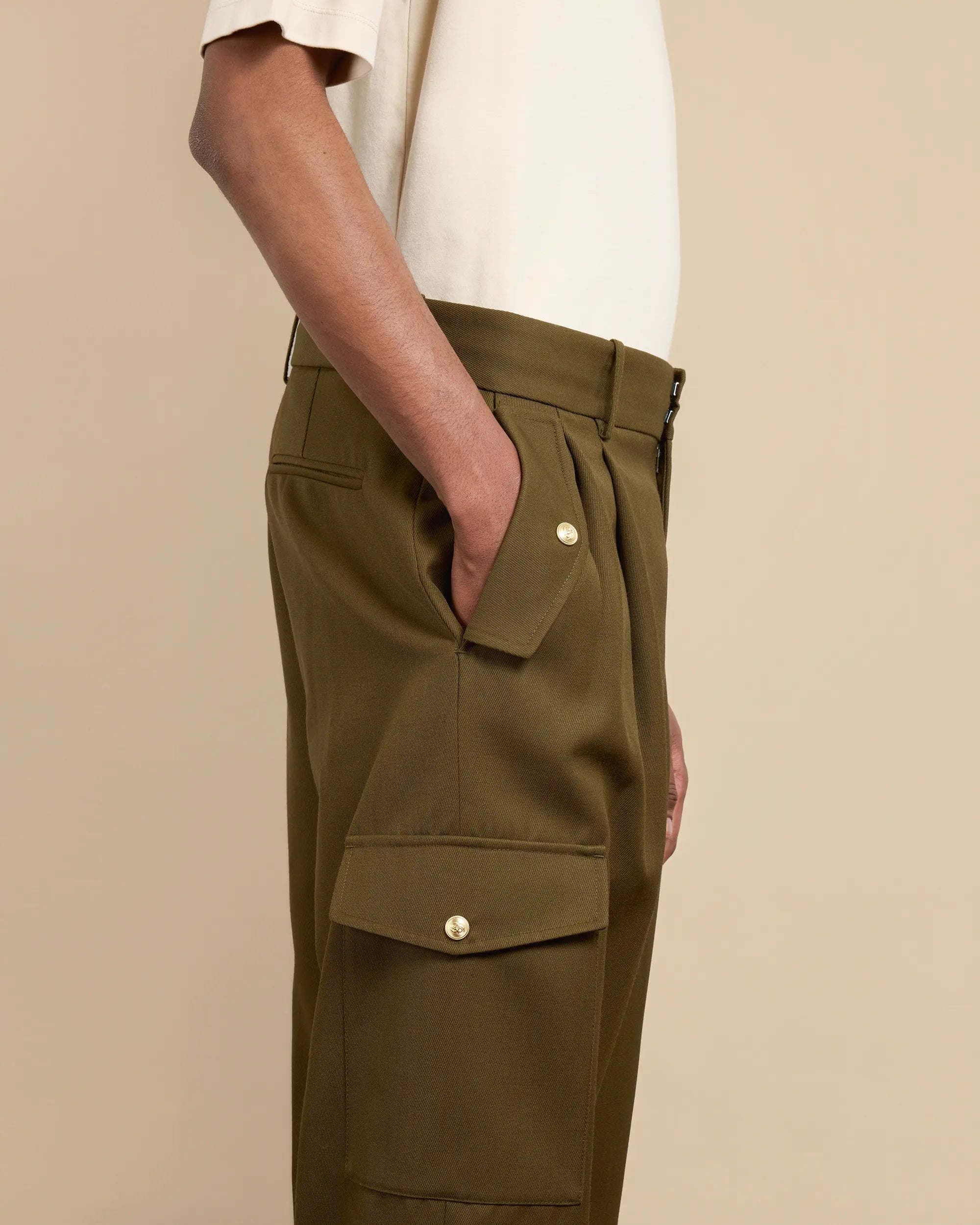 Le Pantalon Cargo Kaki