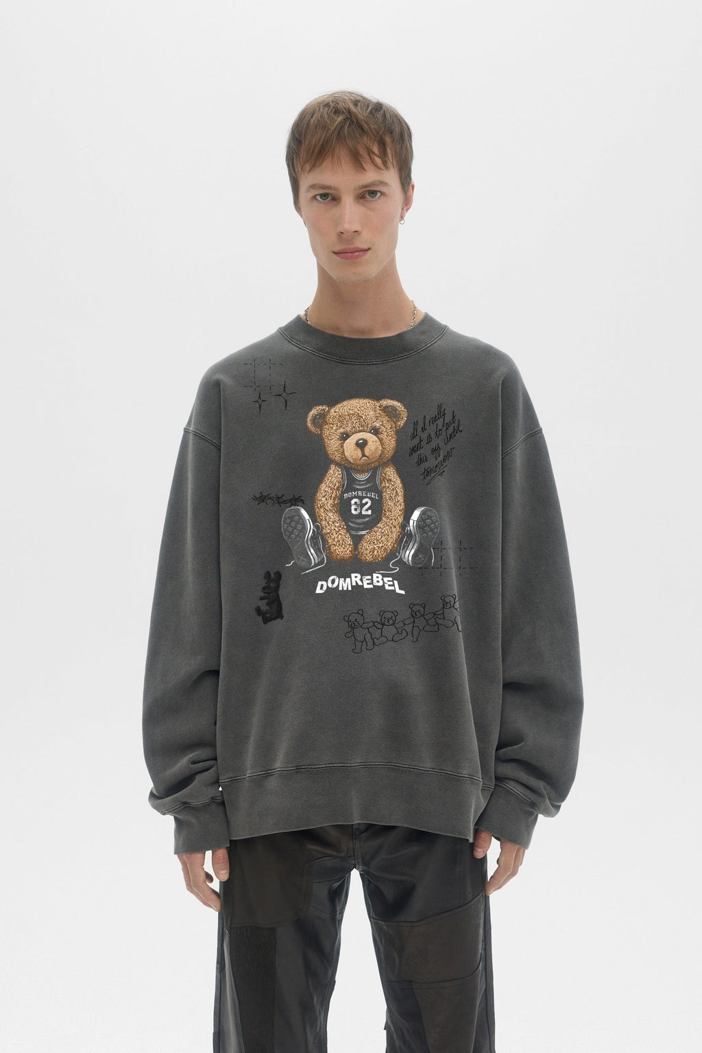Play Sketch Sweatshirt Faded Black Fw26