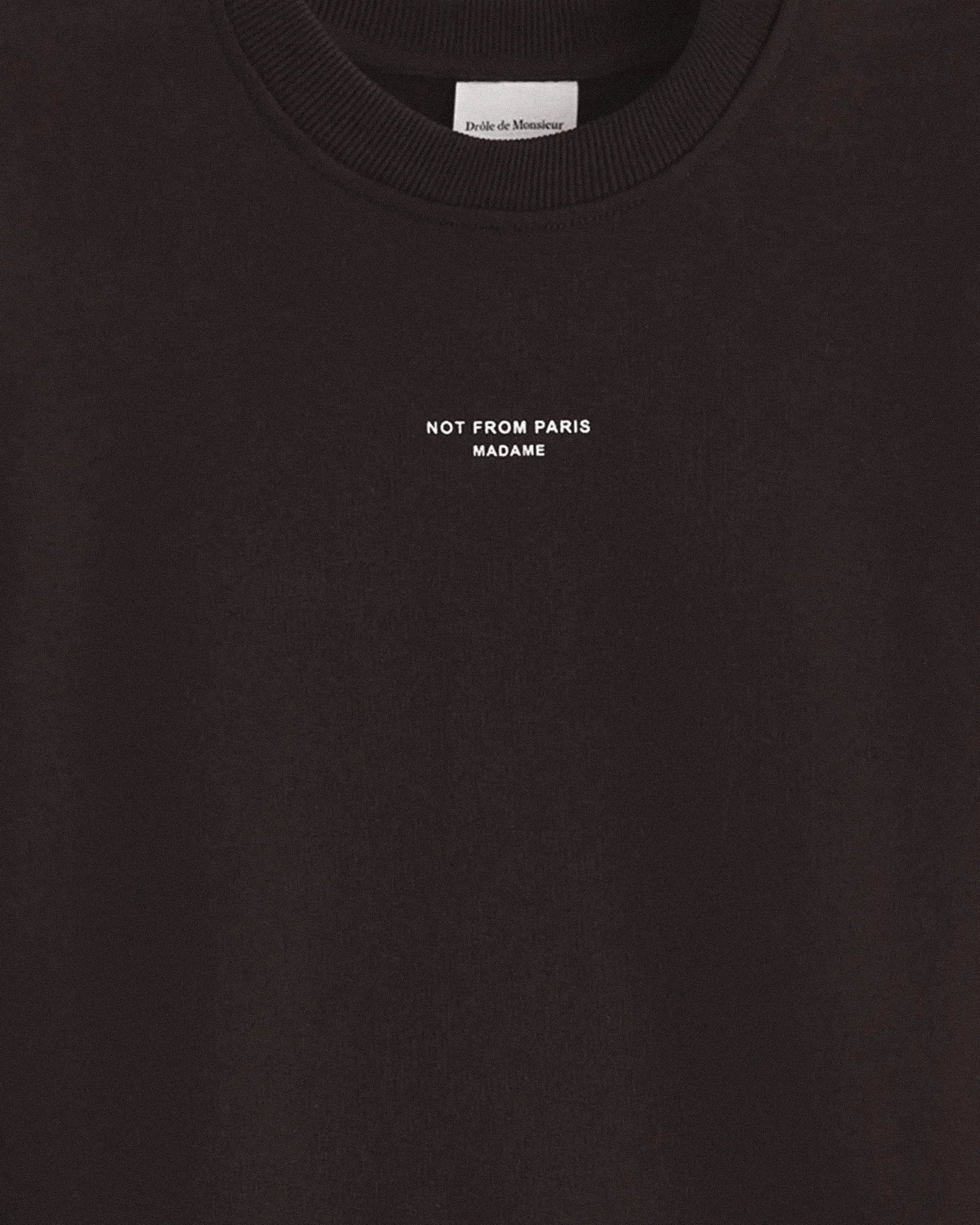 Le Sweatshirt Slogan Classique Dark Brown