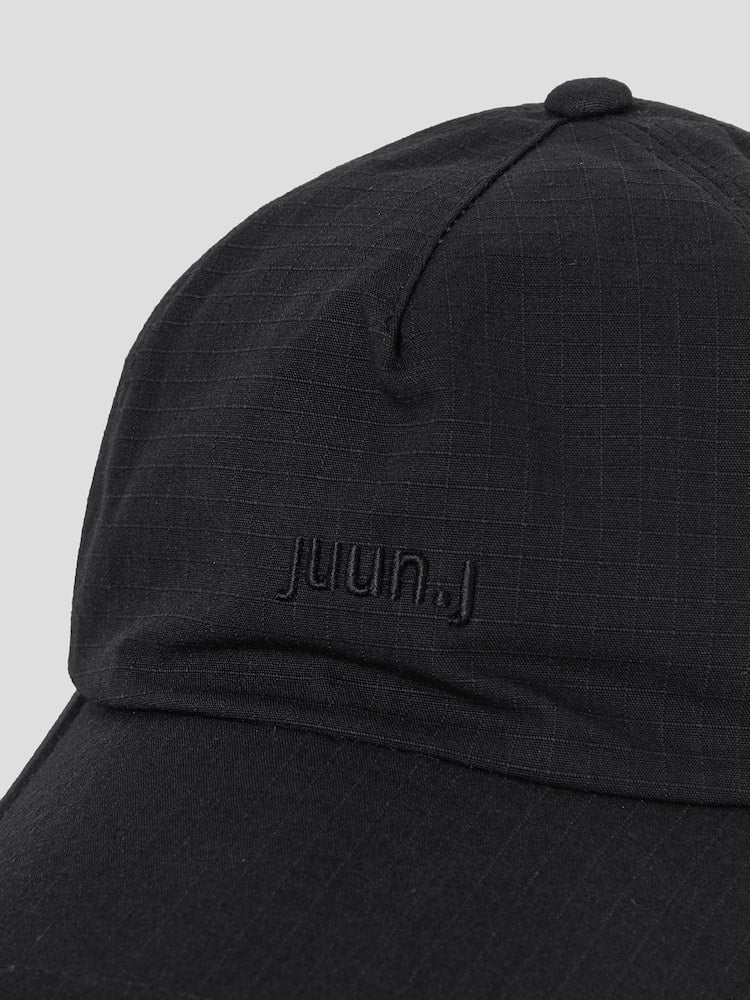 Ripstop Embroidered Ball Cap Black