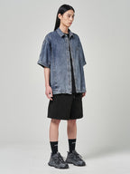 Nylon Puckering Shorts Black