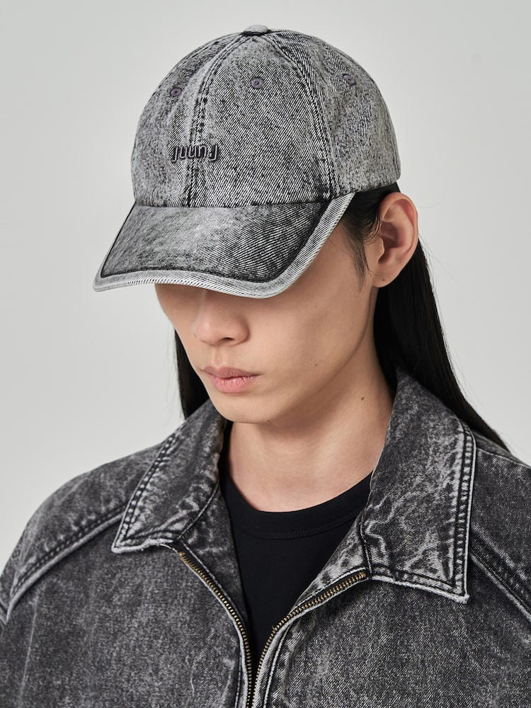 Denim Logo Ball Cap Grey