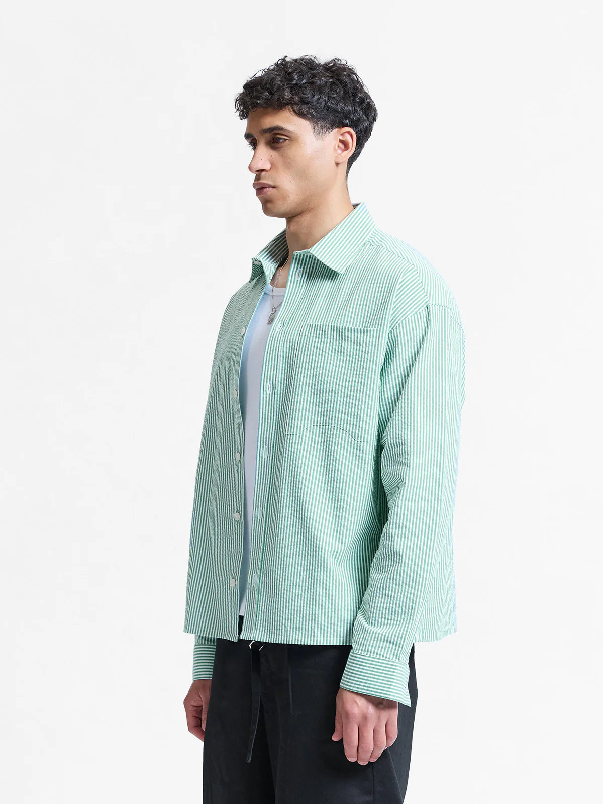 Signe Shirt Green Striped