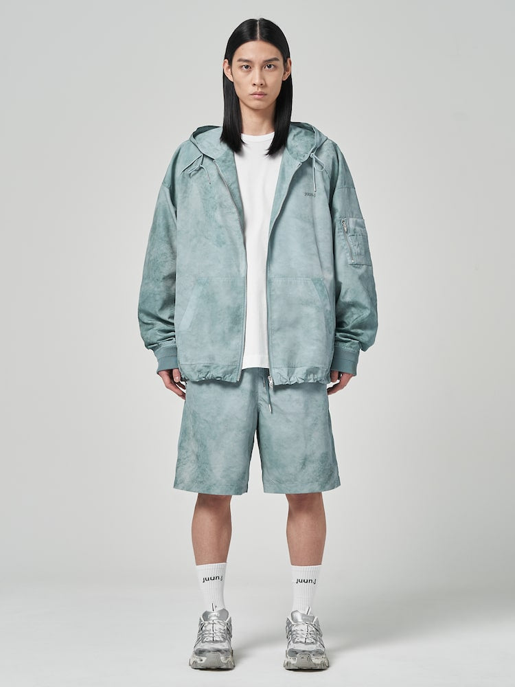 Dyeing Like Polyester Shorts Green