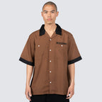 Daisy Bowling Button Down Brown