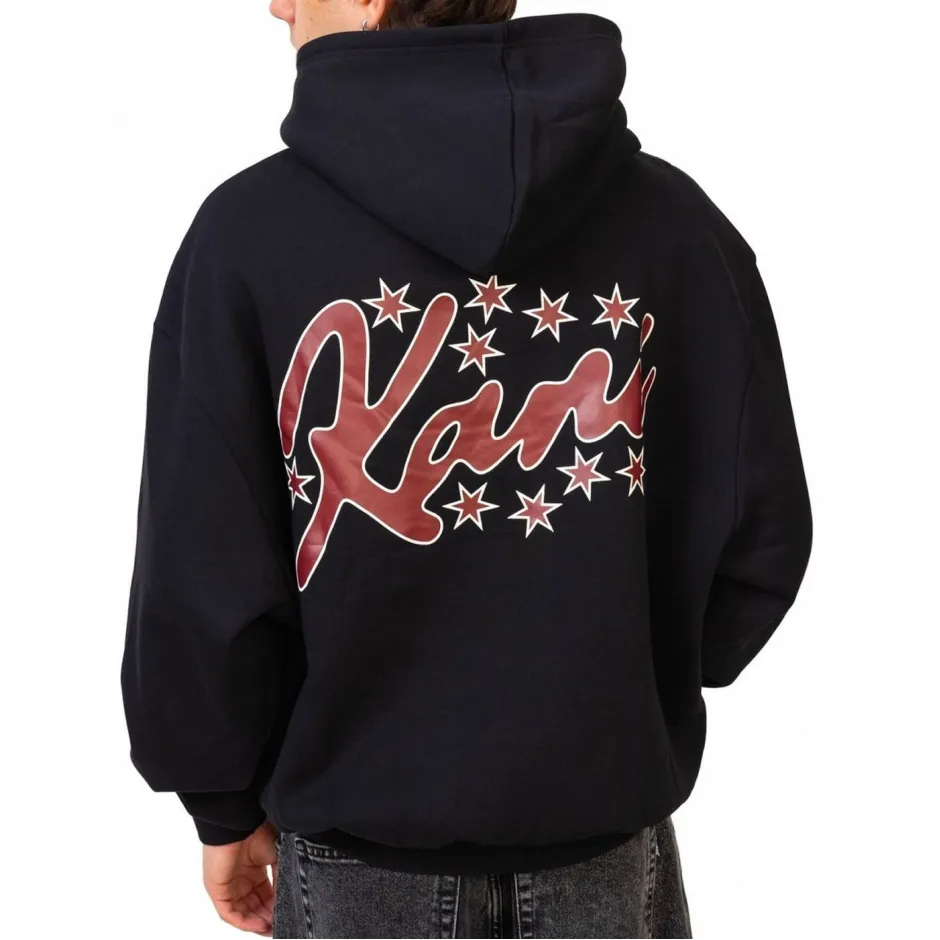 Signature Star Print Os Hoodie black