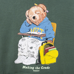 Making The Grade Bear Pullover Hoodie Fern