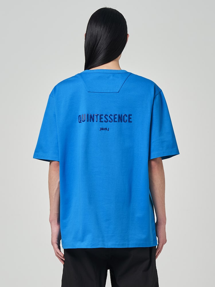 Loose Fit Short Sleeve T Shirts Blue