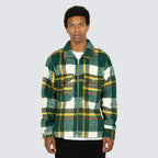 FOLKLORE PLAID WORK JACKET GREEN