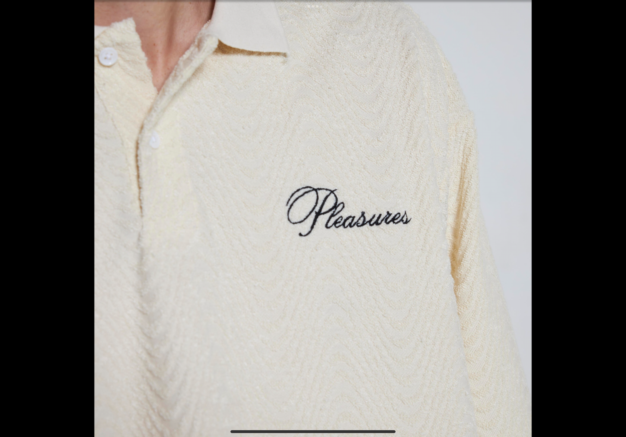 Zen Terry Boxy Polo Off White