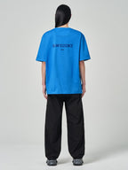 Loose Fit Short Sleeve T Shirts Blue