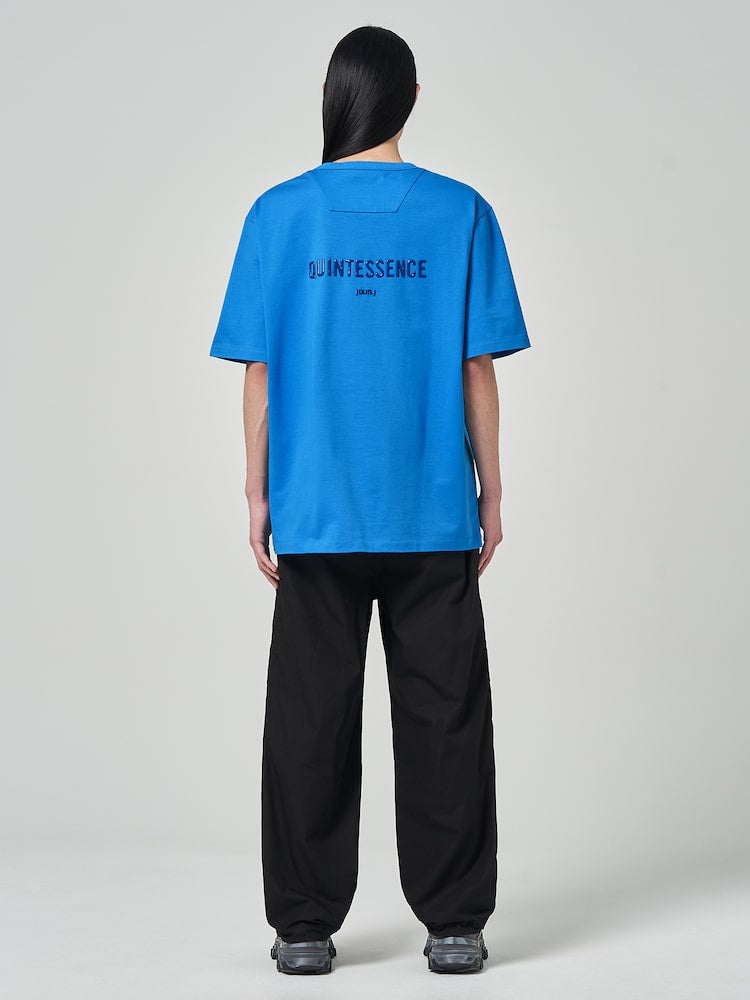 Loose Fit Short Sleeve T Shirts Blue