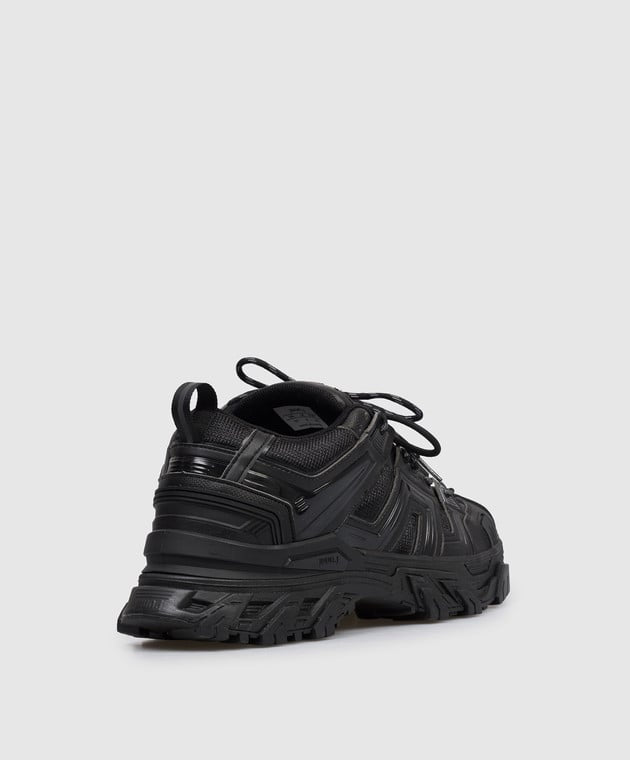 Synthetic Leather Trainer Shoes Black Jc61K1P015