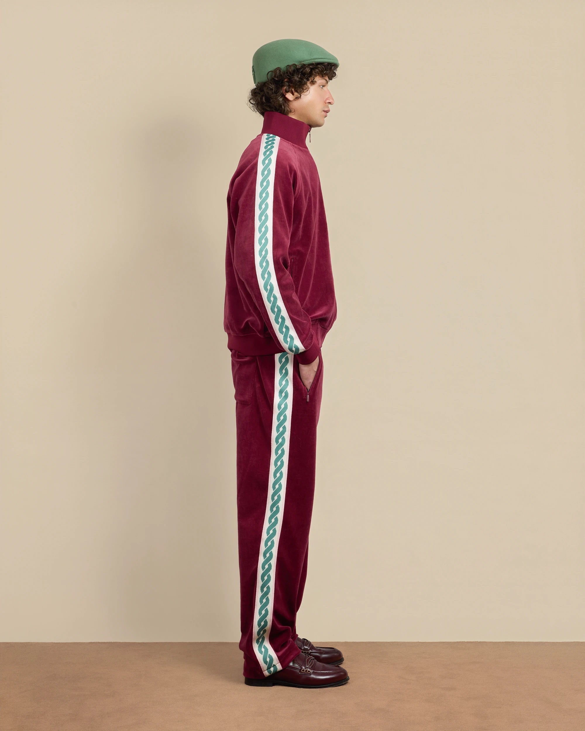 La Veste Survetement Velours Wine