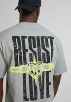 Woven Signature Resist Love Tee Light Grey