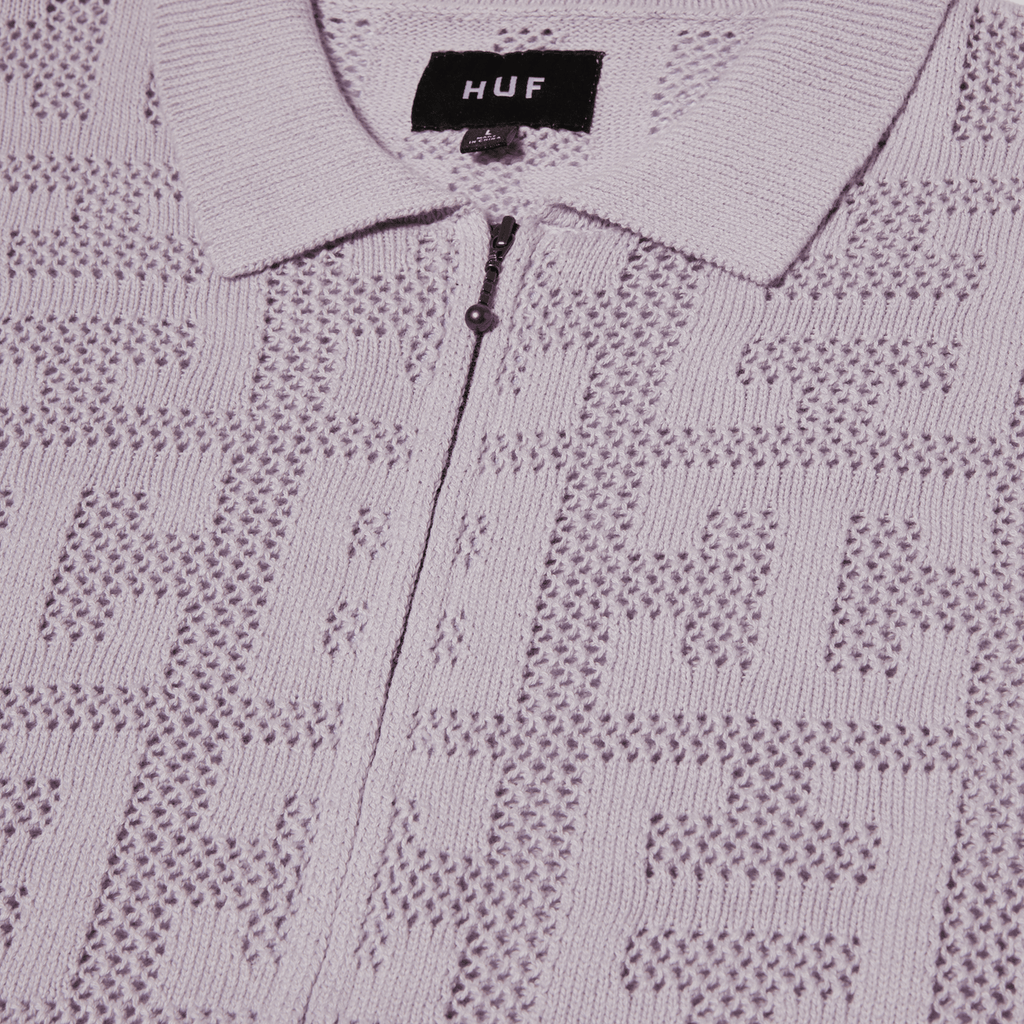 Monogram Jacquard Zip Sweater Lavender