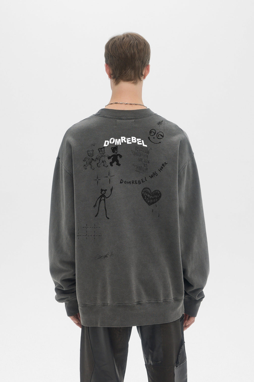 Play Sketch Sweatshirt Faded Black Fw26