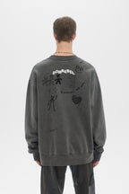Play Sketch Sweatshirt Faded Black Fw26