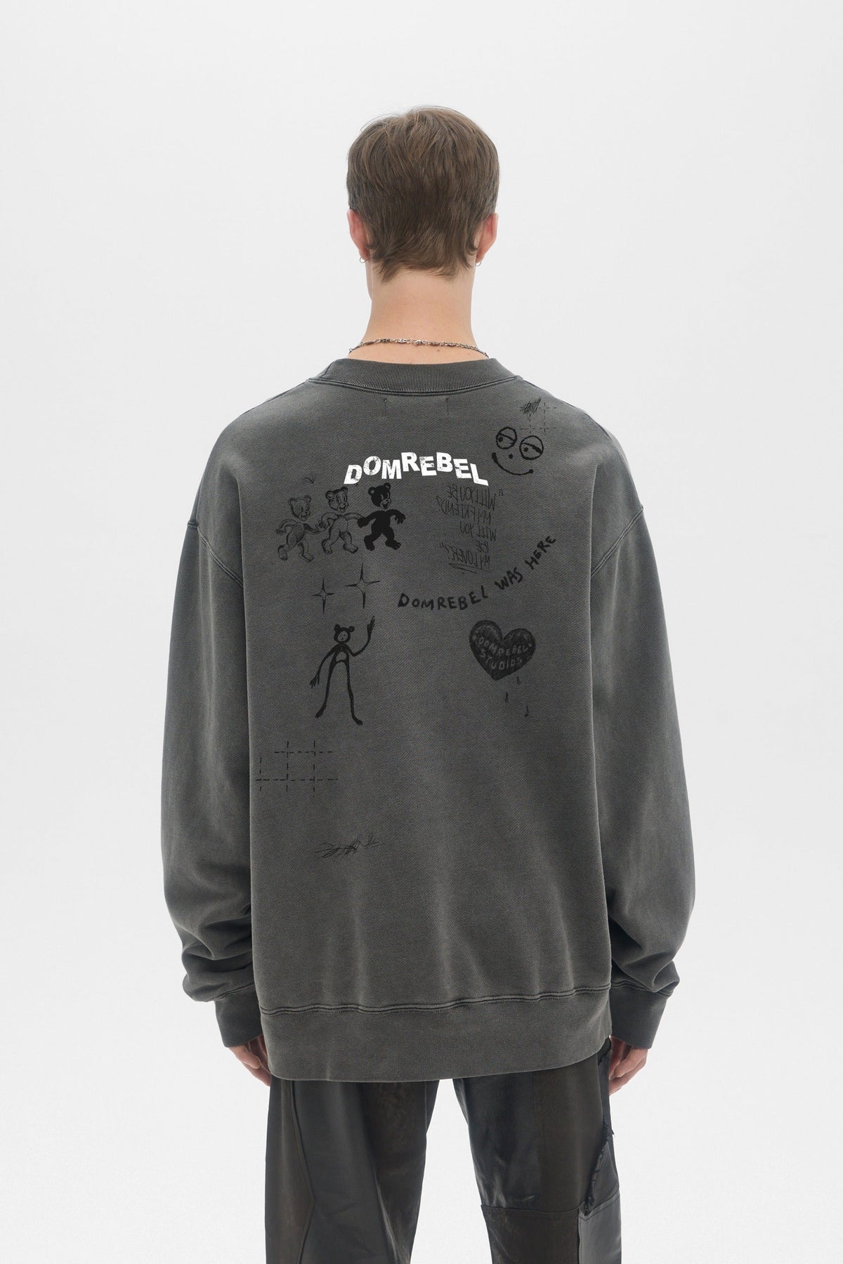 Play Sketch Sweatshirt Faded Black Fw26