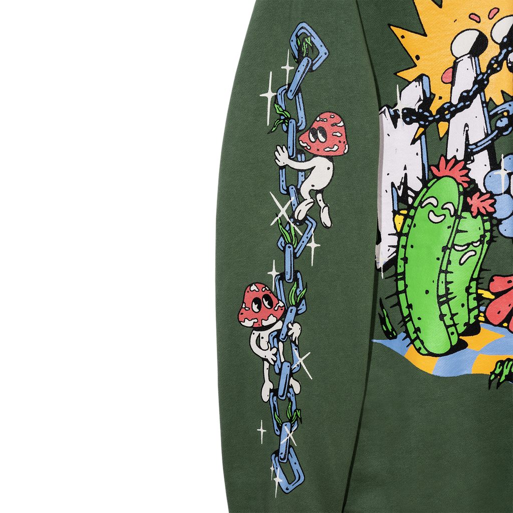 Fantasy Farm Pullover Hoodie Fern