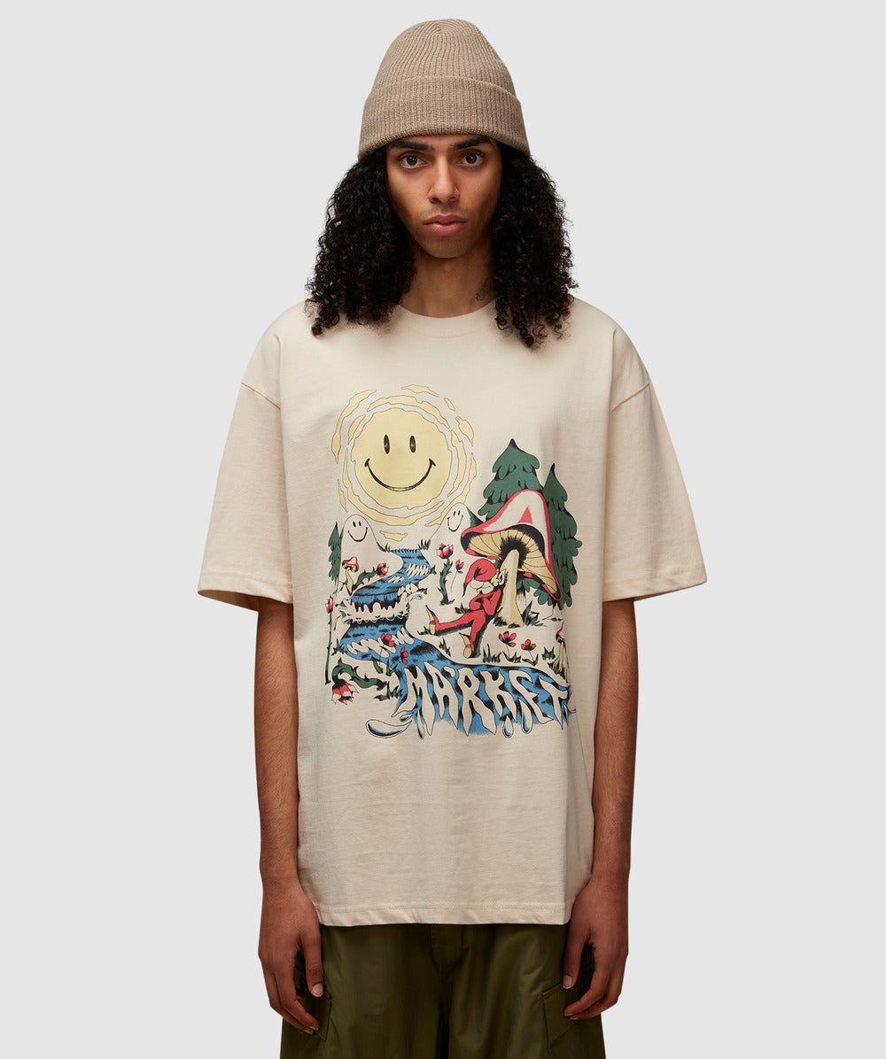 Smiley Quiet Time T Shirt Ecru