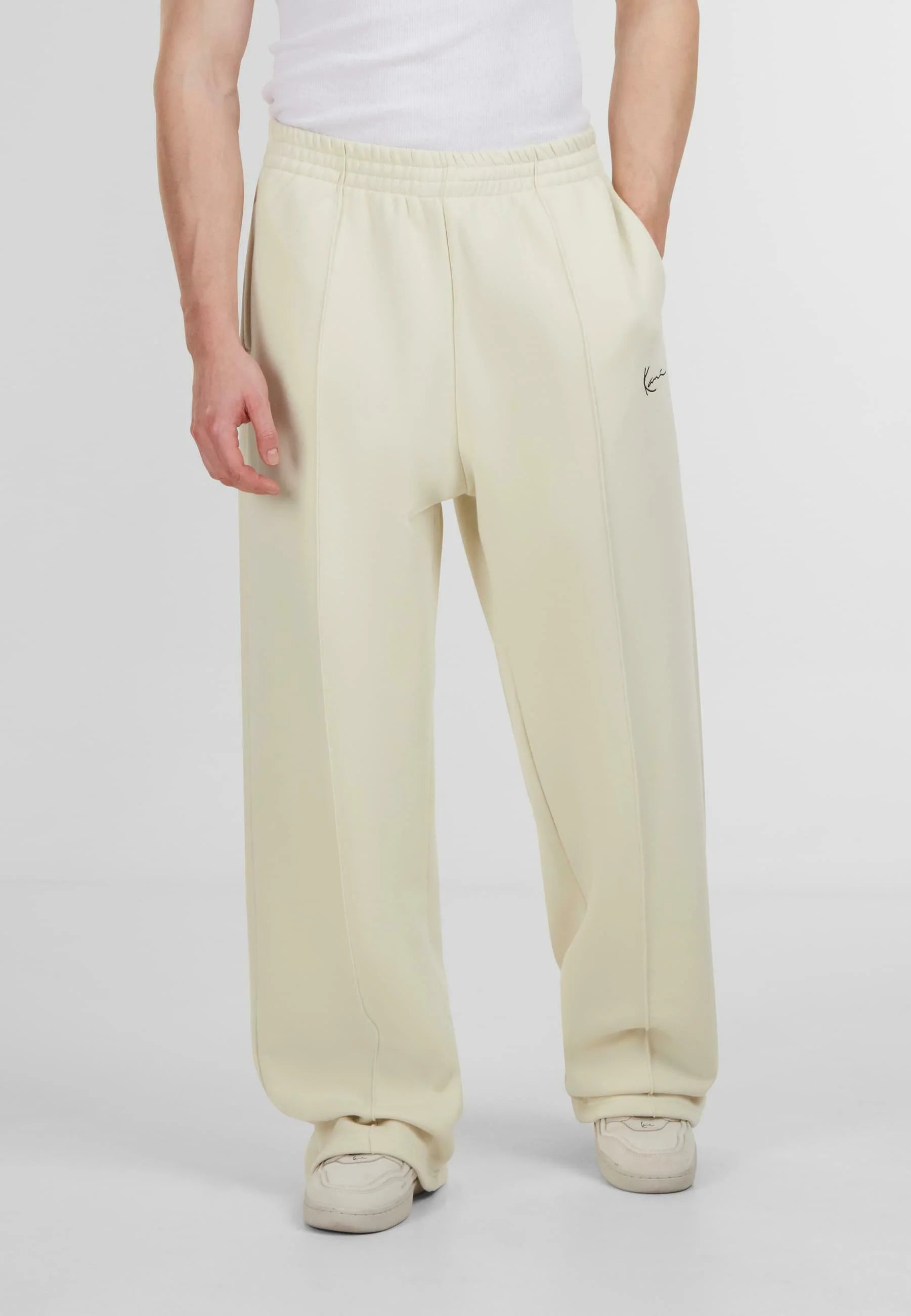 Signature Straight Leg Sweatpants beige