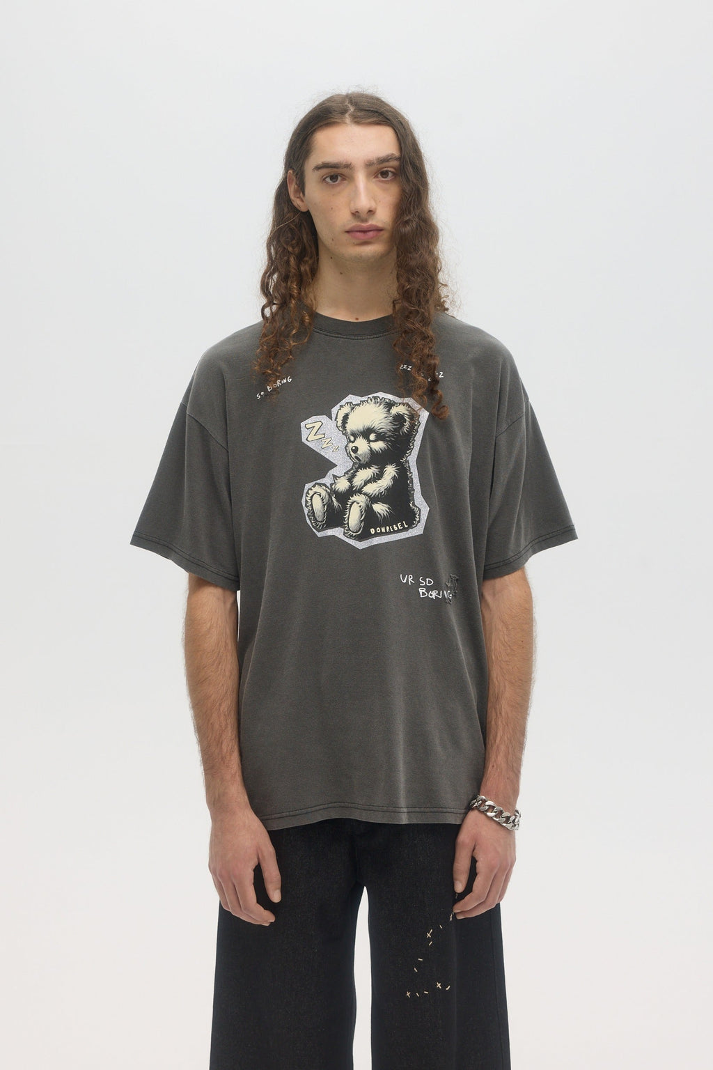 Zzz Bear Tshirt Old Black