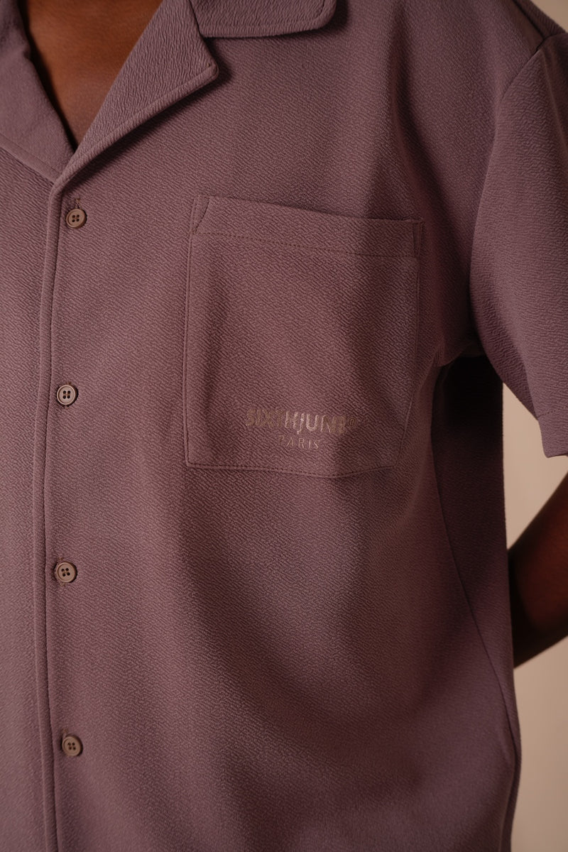 Shirt Resort Crepe Fabric 25200 Brow