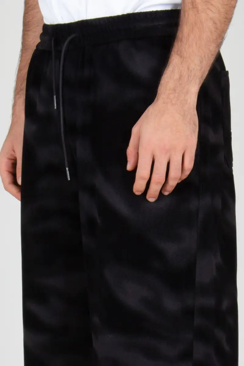 Dotted Camo Jersey Pants Black