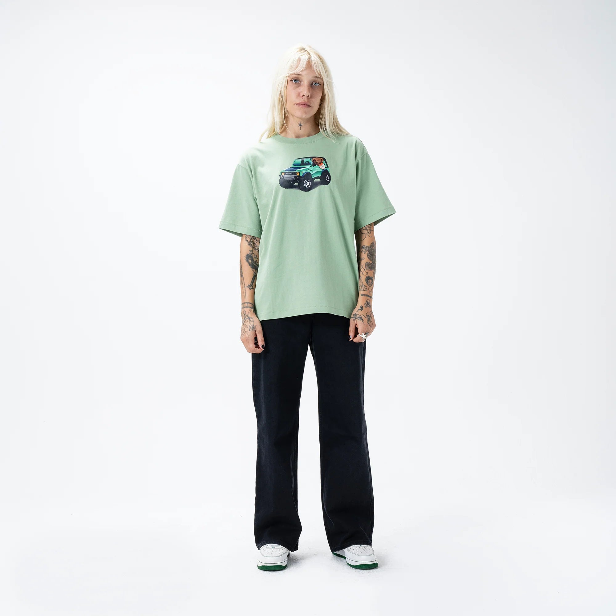 4X4 Bear T Shirt Basil