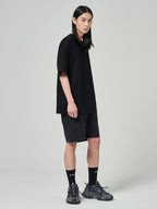 Semi Over Fit Graphic Embroidered T Shirts Black