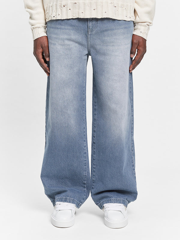 Essential Baggy Denim  Stone Blue