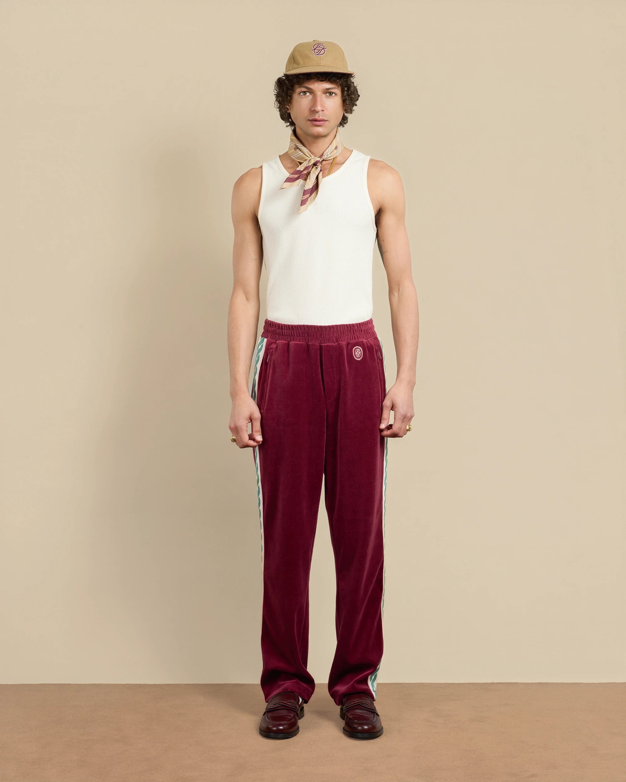 Le Pantalon Survetement Velours Wine