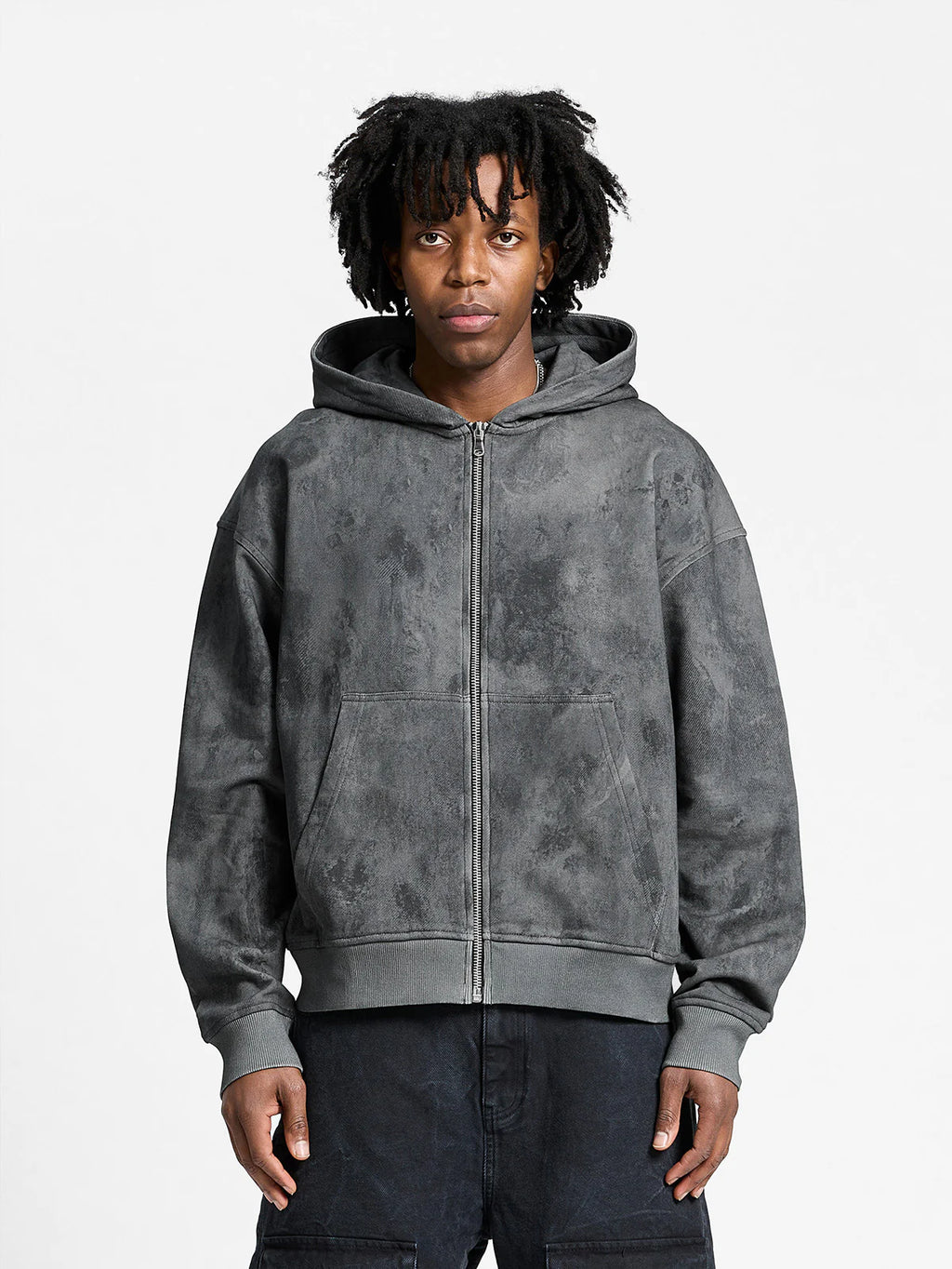 Deliria Zip Hoodie Black