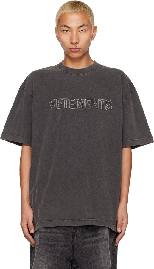 Embroided Tshirt Grey