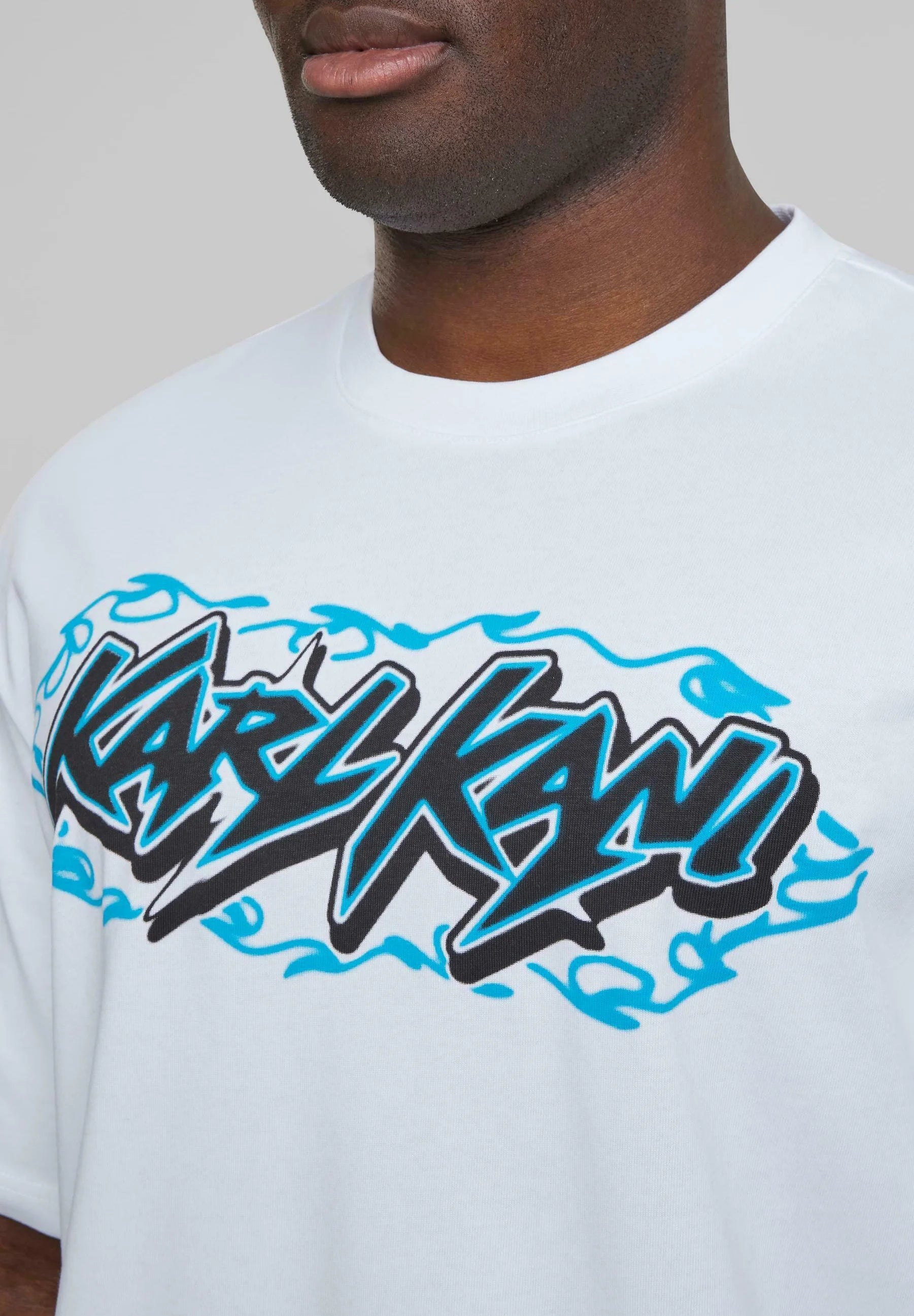 Woven Signature Kani Heat Tee White Blue
