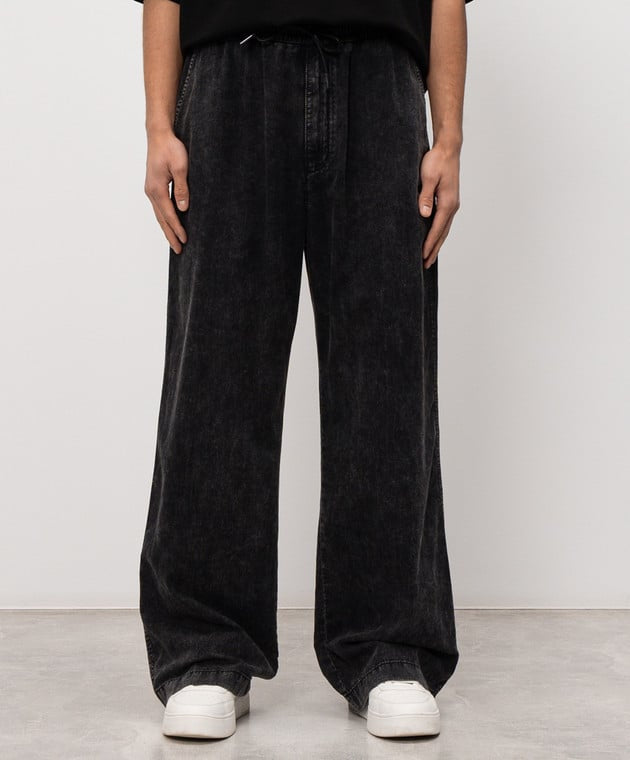 Denim Drawstring Pants Ash