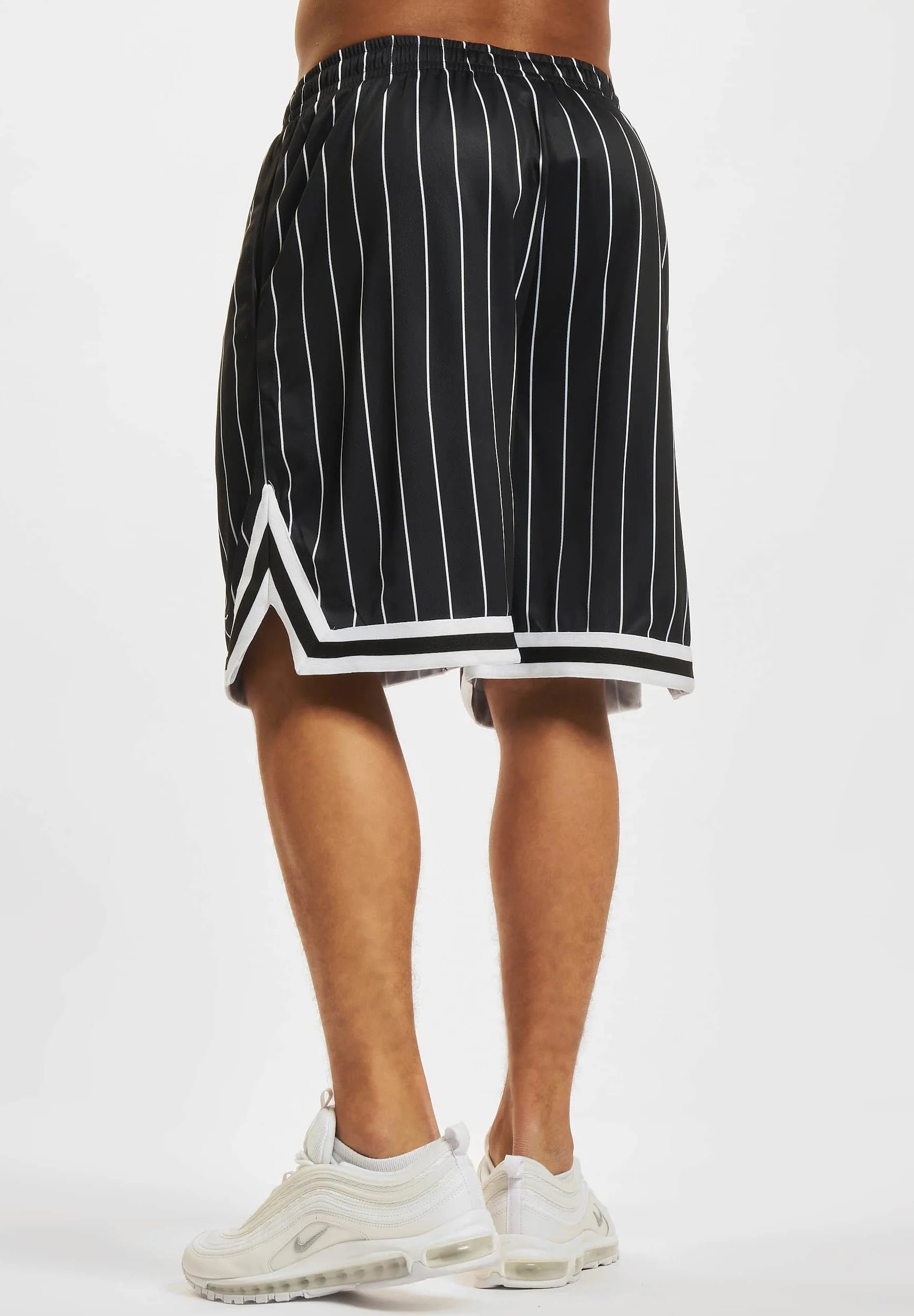 Small Sign  Pinstripe Mesh Shorts Black