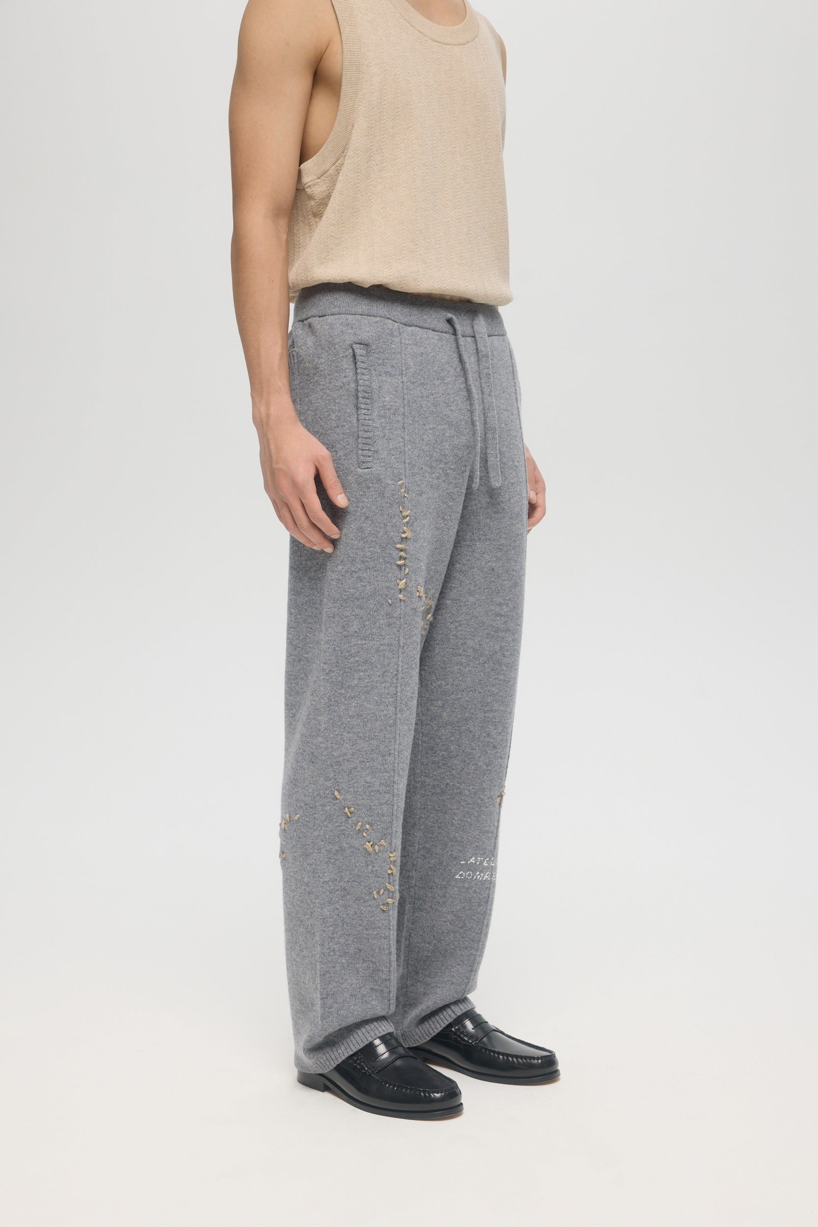 Office Knit Trousers Grey
