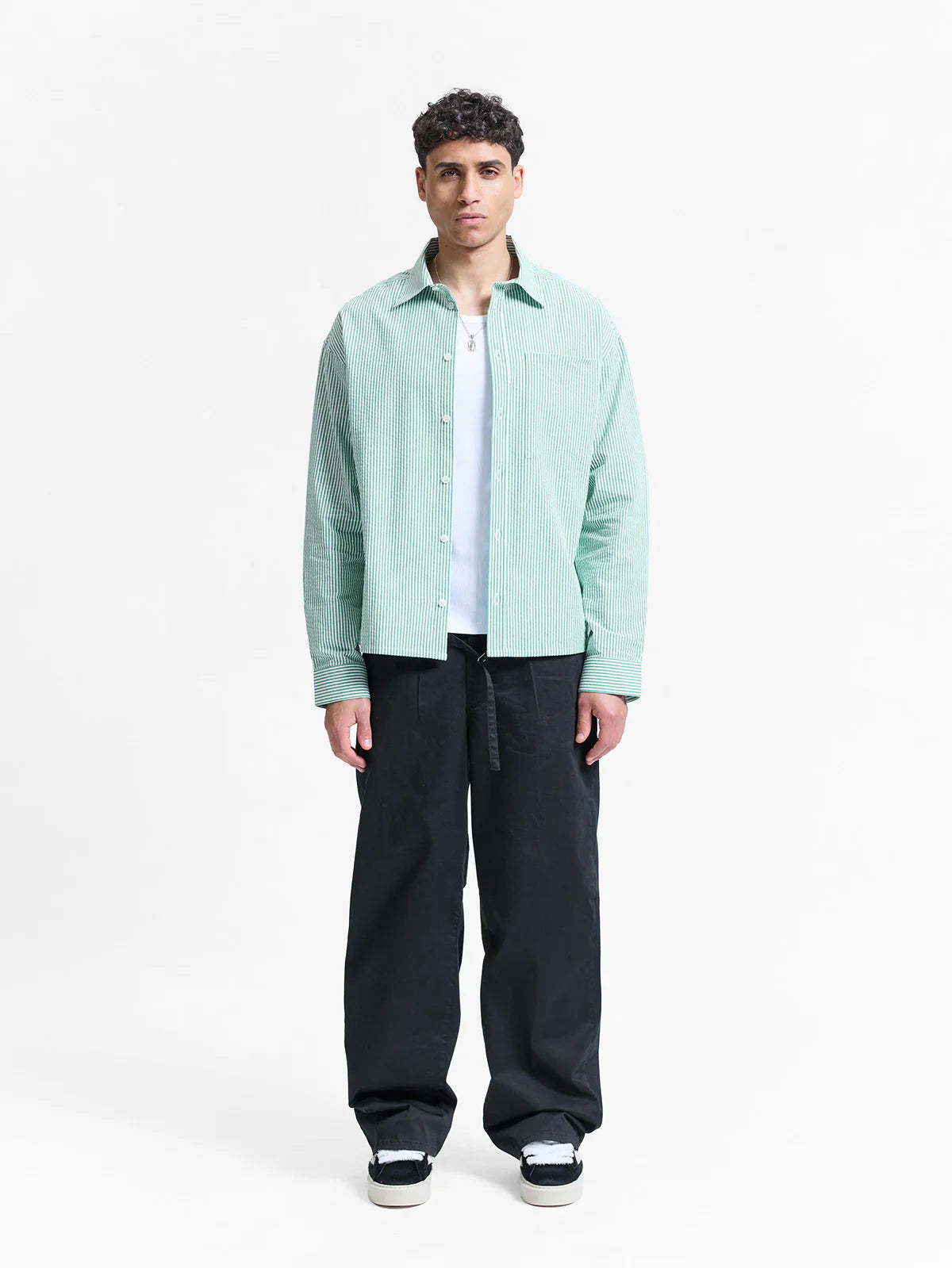 Signe Shirt Green Striped