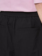 Cotton Side Zipper Shorts Black
