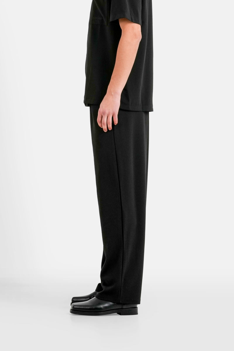 Pants Resort Crepe Fabric 12748 Blac