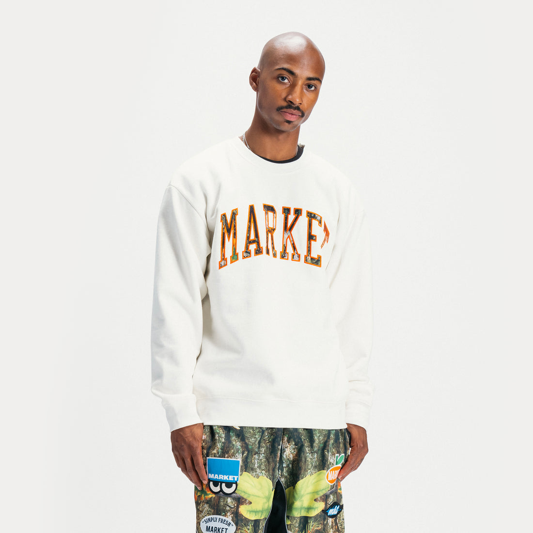 Fauxtree Arc Crewneck Sweatshirt Ecru