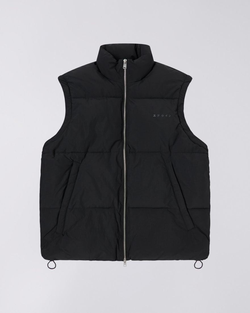 Detachable Sleeves Puffer black unwashed