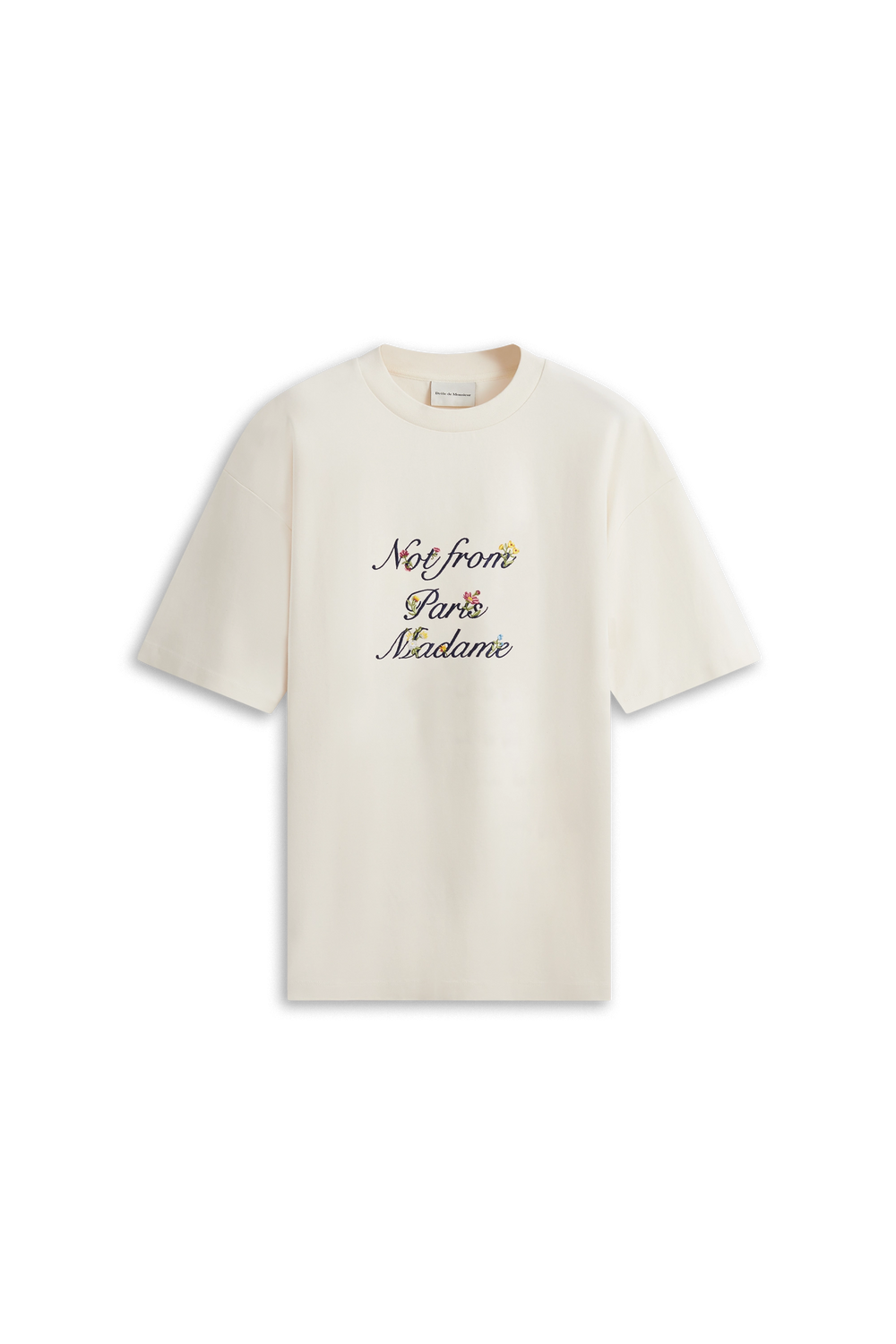 Le Tshirt Slogan a Fleurs Cream