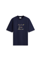 Le Tshirt Slogan a Fleurs Navy