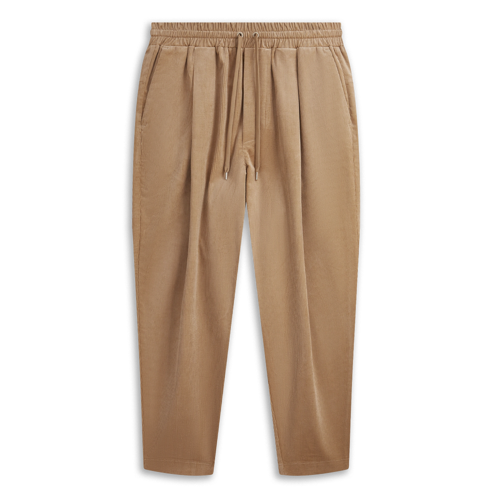 Le Pantalon Cropped Corduroy Beige